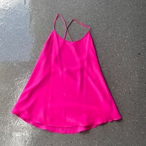 Hot pink flowy short dress